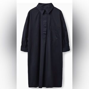 COS SMOCKED SLEEVE SHIRT DRESS